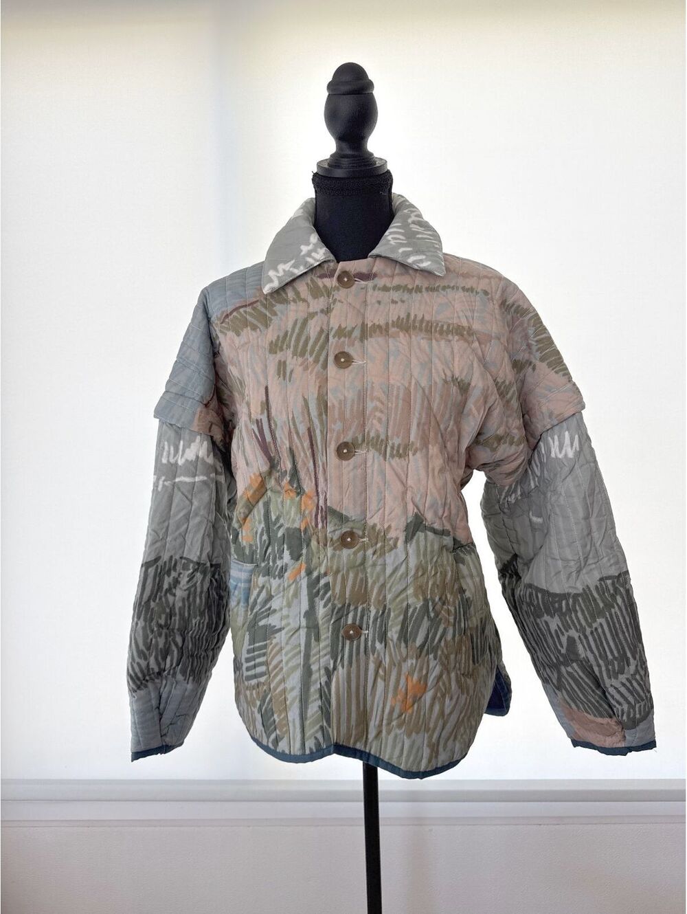 Olga Fisch NWT Bruma Quilted Jacket Artsy XS Lagenlook